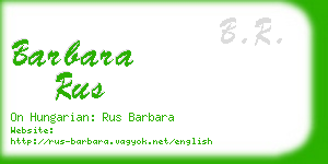 barbara rus business card